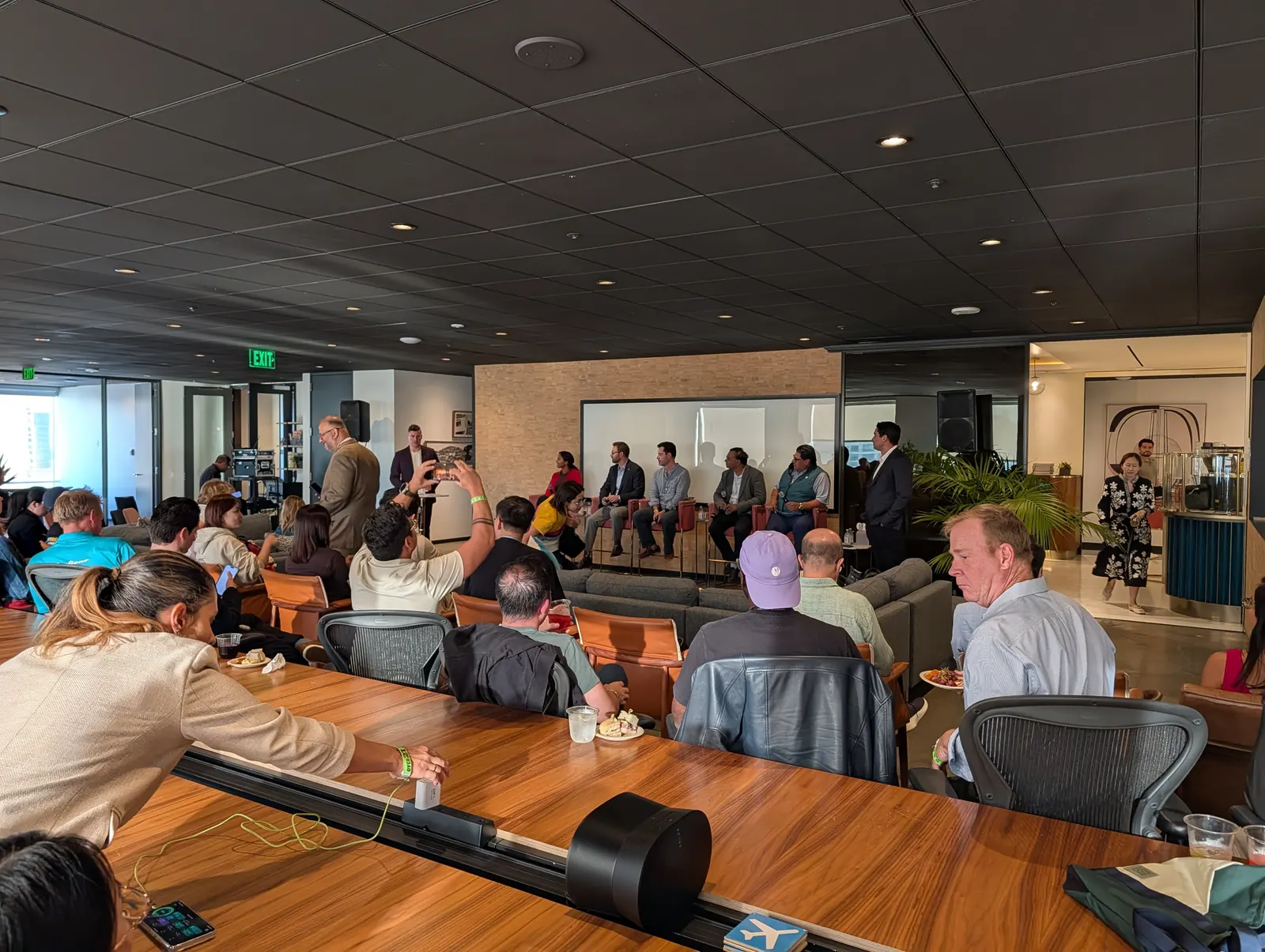 Panel discussion at the Expensify Lounge during SF Tech Week